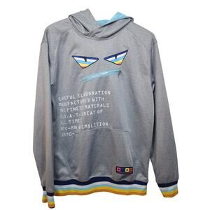 Demo Lition Gray Face Hoodie Size Medium